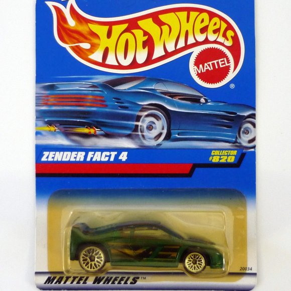 Hot Wheels Zender Fact 4 #820 Green Die-Cast Car 1998 - Picture 1 of 1